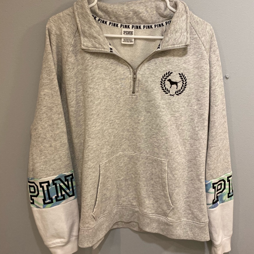 PINK Victoria’s Secret Half-Zip Crewneck
